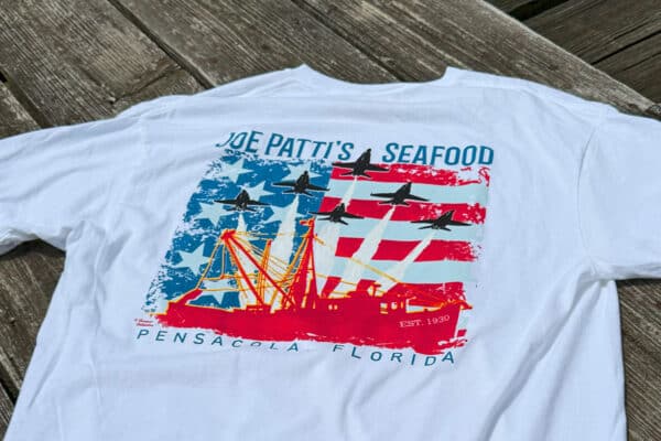 JP T-Shirt Short Sleeve Shrimp Boat Silhouette & Blues