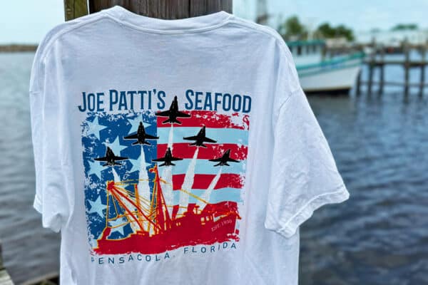 JP T-Shirt Short Sleeve Shrimp Boat Silhouette & Blues - Image 2