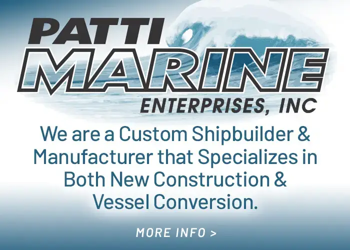 Patti Marine Enterprises is a custom shipbuilder & vessel manufacturer that specializes in both new construction and vessel conversion.